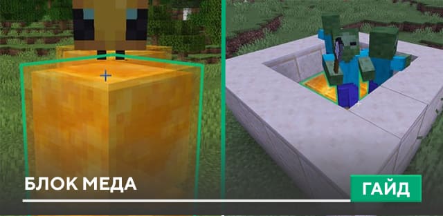 Гайд: Блок меда на Minecraft PE