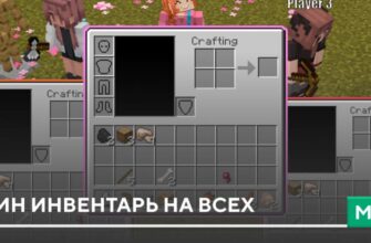 Мод: Один инвентарь на всех на Minecraft PE