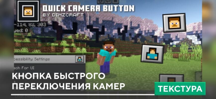 Текстуры: Кнопка быстрого переключения камер на Minecraft PE